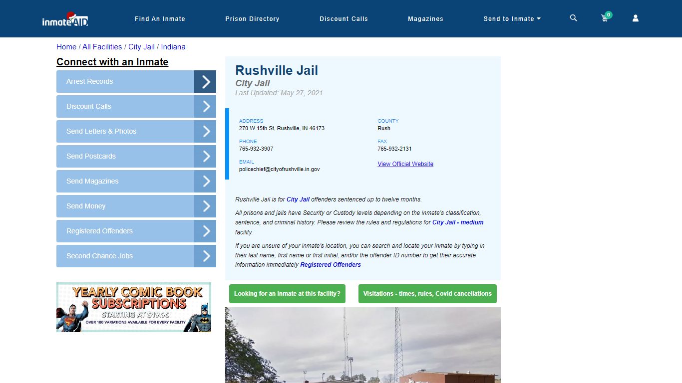 Rushville Jail | Inmate Locator